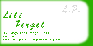 lili pergel business card